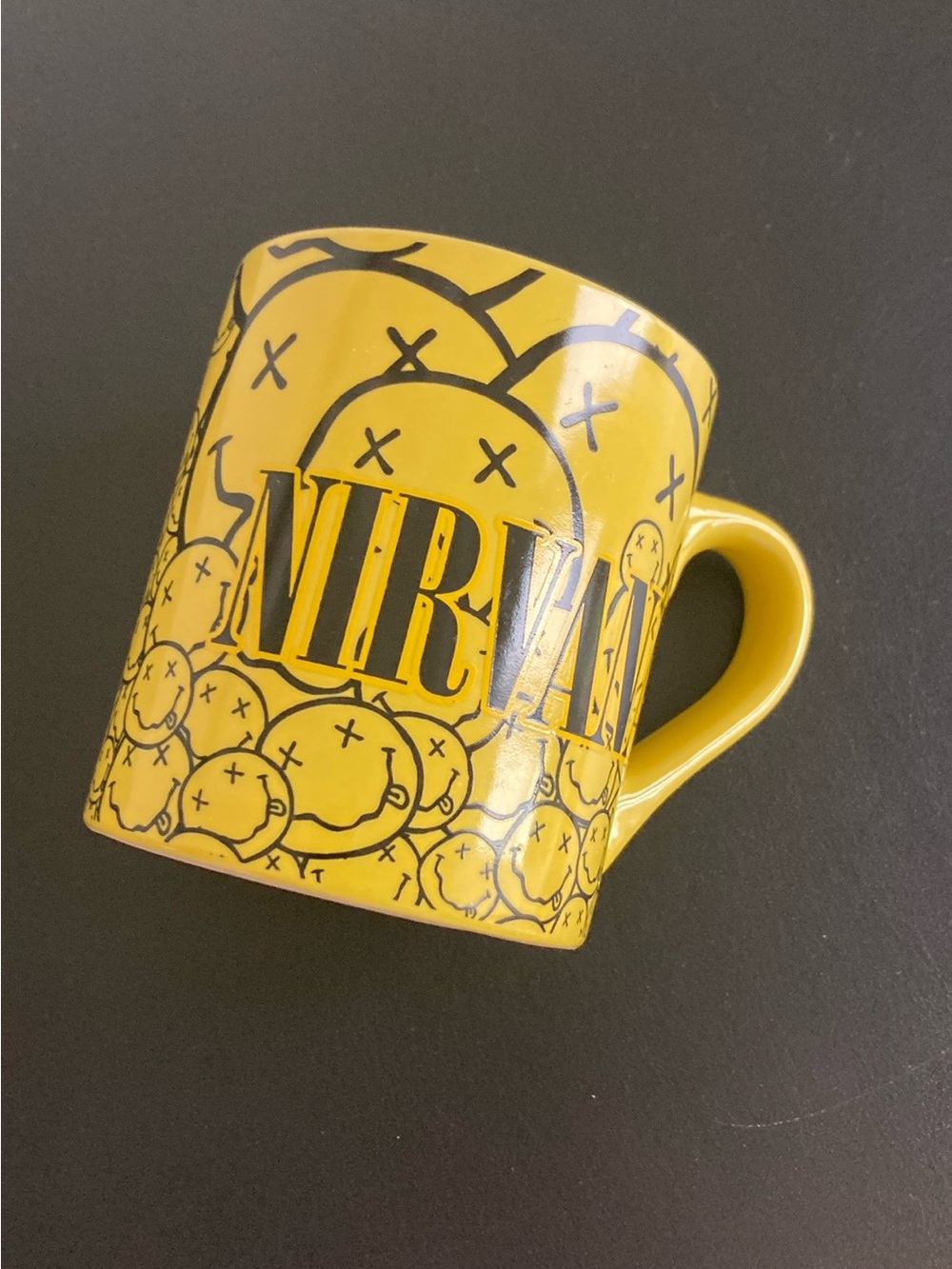 NIRVANA Yellow Logo Ceramic Mug Bottom Print